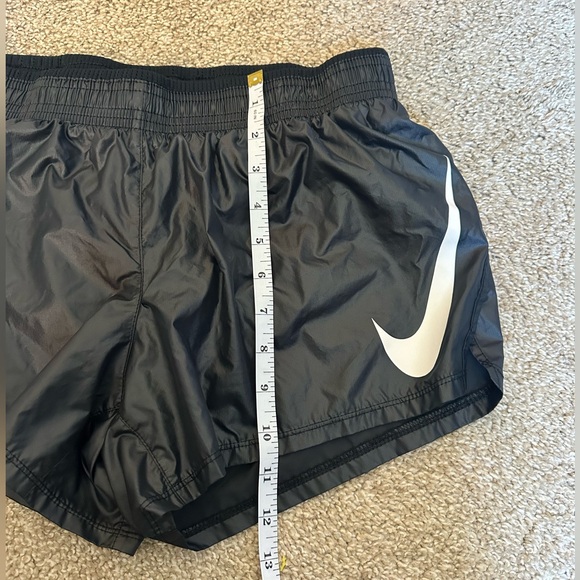 Nike Black Running Shorts with Big Check Logo - Picture 4 of 6